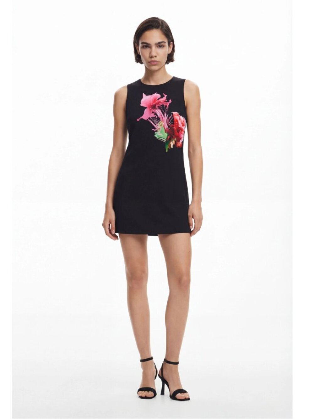 NWT New Desigual Floral Print Sleeveless Mini Dress Size XS